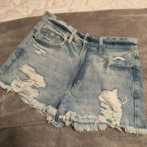 Distressed Denim Shorts